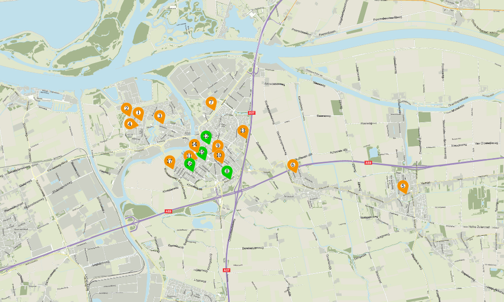 Gebiedskaart woningbouwlocaties