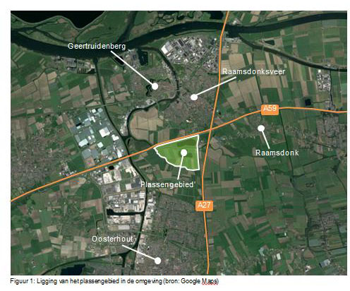 Ligging van het plassengebied (bron: Google Maps)