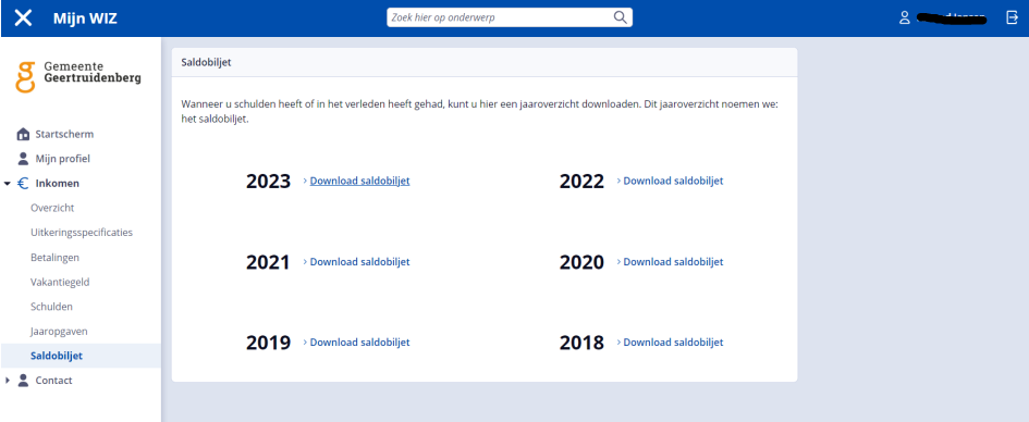 Voorbeeld saldobiljet